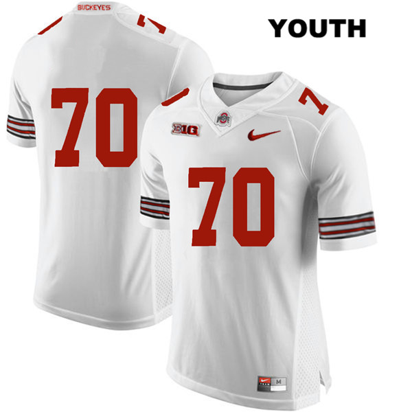Ohio State Buckeyes Youth Noah Donald #70 White Authentic Nike No Name College NCAA Stitched Football Jersey TJ19H34UK